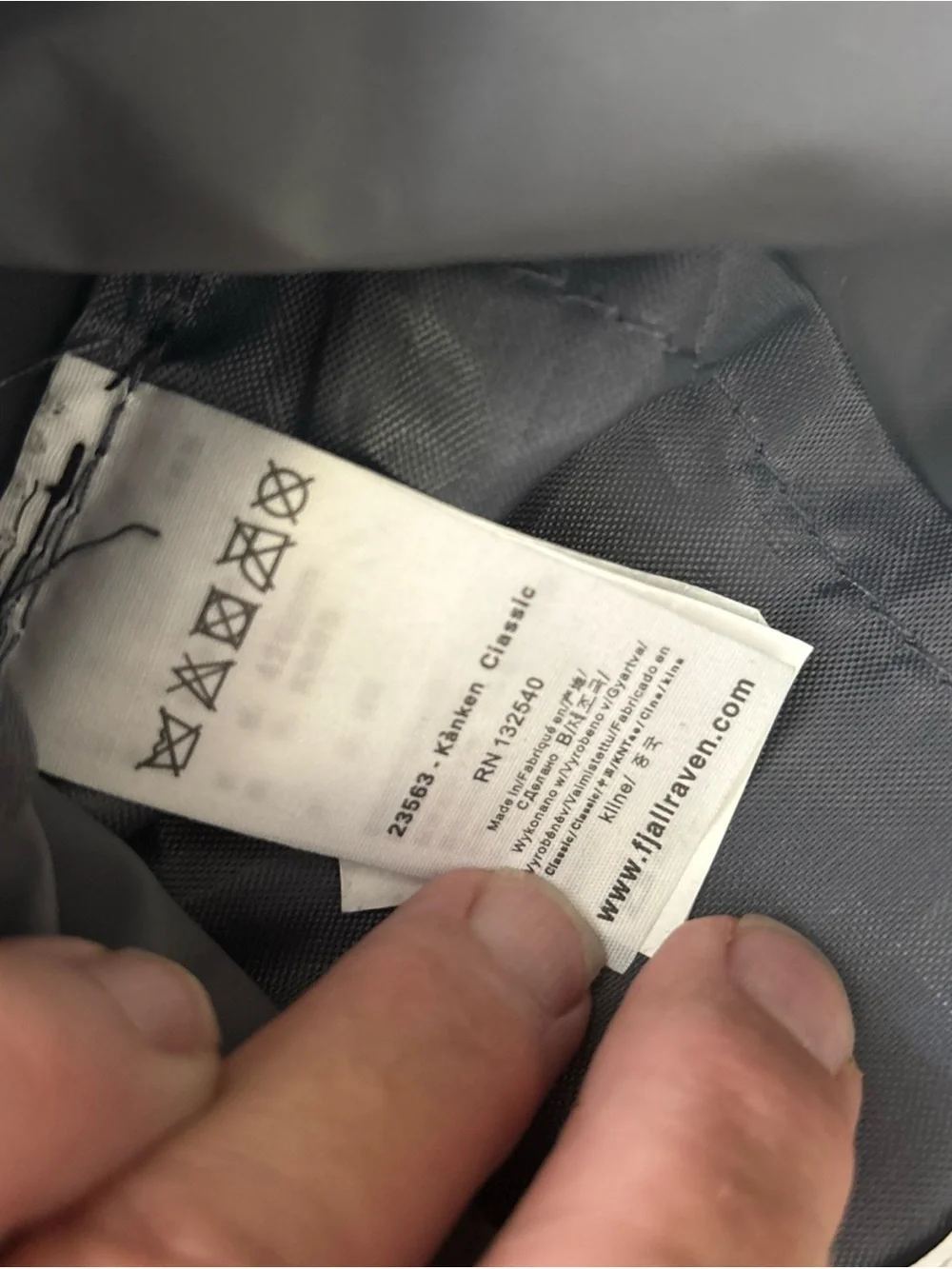 Fjallraven Kanken Backpack Unisex Womens Mens School Backpack Gray 23563